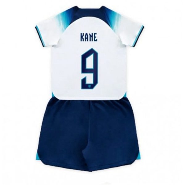 camiseta de futbol Inglaterra Kane 9 Primera Equipación Niño Kit 2022