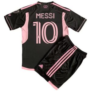camiseta de futbol Inter Miami CF Messi 10 Segunda Equipación Niño Kit 2023-2024