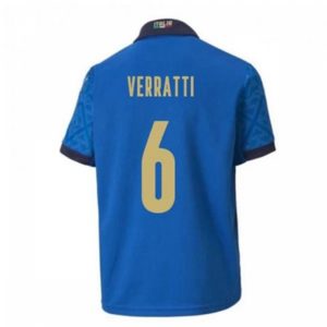 camiseta de futbol Italia Marco Verratti 6 Primera Equipación 2021