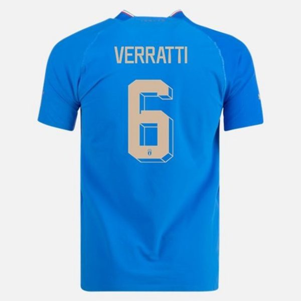 camiseta de futbol Italia Marco Verratti 6 Primera Equipación 2022