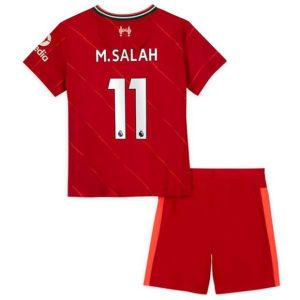 camiseta de futbol Liverpool M.Salah 11 Primera Equipación Niño Kit 2021-22
