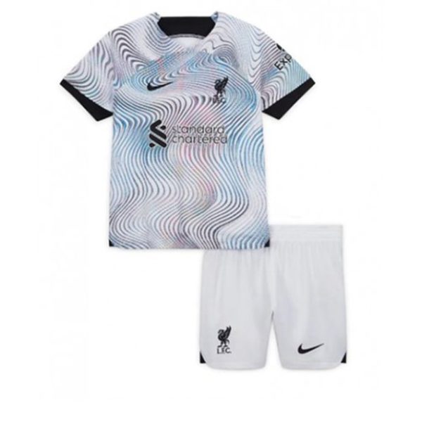 camiseta de futbol Liverpool M.Salah 11 Segunda Equipación Niño Kit 2022-23