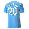 camiseta de futbol Manchester City Bernardo Silva 20 Primera Equipación 2021 2022