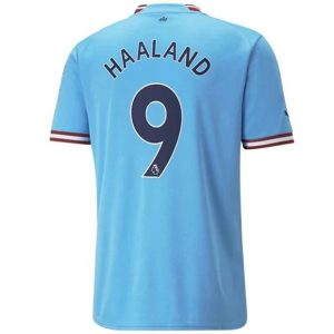 camiseta de futbol Manchester City Erling Haaland 9 Primera Equipación 2022-23
