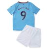 camiseta de futbol Manchester City Erling Haaland 9 Primera Equipación Niño Kit 2022-23