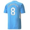 camiseta de futbol Manchester City İlkay Gündoğan 8 Primera Equipación 2021 2022
