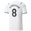 camiseta de futbol Manchester City İlkay Gündoğan 8 Segunda Equipación 2021 2022