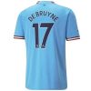 camiseta de futbol Manchester City Kevin De Bruyne 17 Primera Equipación 2022-23