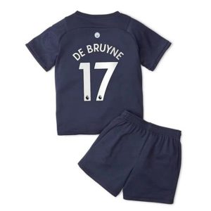 camiseta de futbol Manchester City Kevin De Bruyne 17 Tercera Equipación Niño Kit 2021-22