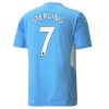 camiseta de futbol Manchester City Raheem Sterling 7 Primera Equipación 2021 2022