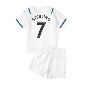 camiseta de futbol Manchester City Raheem Sterling 7 Segunda Equipación Niño Kit 2021-22