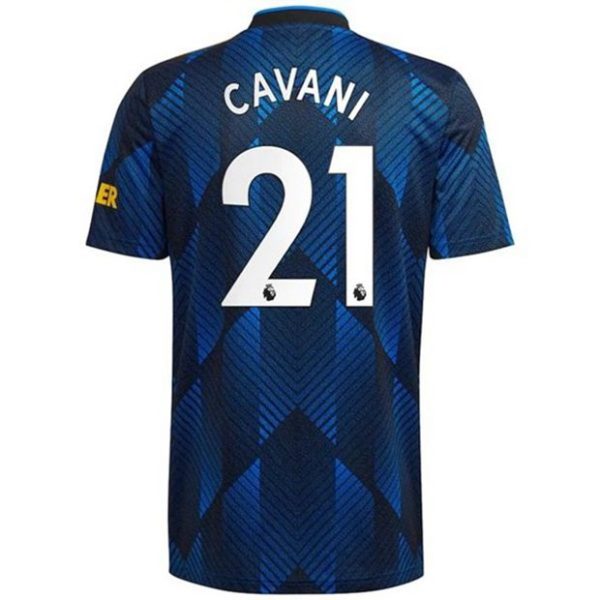 camiseta de futbol Manchester United Edinson Cavani 21 Tercera Equipación 2021 2022