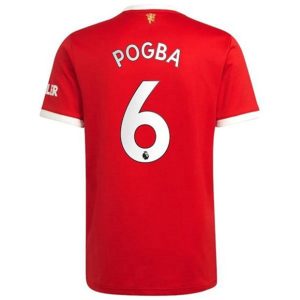 camiseta de futbol Manchester United Paul Pogba 6 Primera Equipación 2021 2022