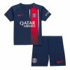 camiseta de futbol Paris Saint Germain PSG Kylian Mbappé 7 Primera Equipación Niño Kit 2023-2024