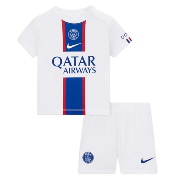 camiseta de futbol Paris Saint Germain PSG Kylian Mbappé 7 Tercera Equipación Niño Kit 2022 2023