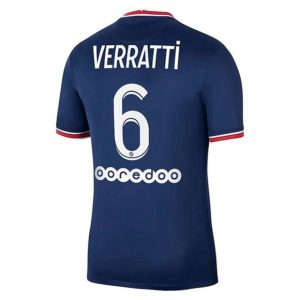camiseta de futbol Paris Saint Germain PSG Marco Verratti 6 Primera Equipación 2021 2022