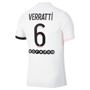 camiseta de futbol Paris Saint Germain PSG Marco Verratti 6 Segunda Equipación 2021 2022