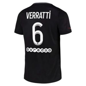 camiseta de futbol Paris Saint Germain PSG Marco Verratti 6 Tercera Equipación 2021 2022