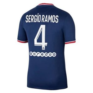 camiseta de futbol Paris Saint Germain PSG Sergio Ramos 4 Primera Equipación 2021 2022