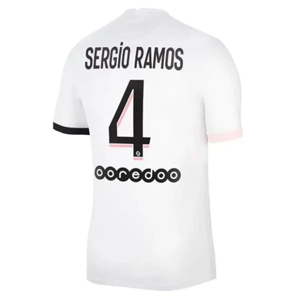 camiseta de futbol Paris Saint Germain PSG Sergio Ramos 4 Segunda Equipación 2021 2022