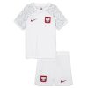 camiseta de futbol Polonia Lewandowski 9 Primera Equipación Niño Kit 2022