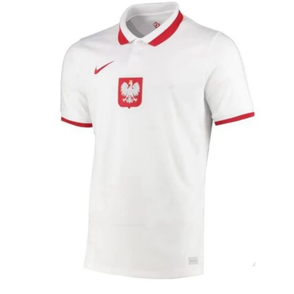 camiseta de futbol Polonia Robert Lewandowski 9 Primera Equipación 2021
