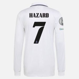 camiseta de futbol Real Madrid Eden Hazard 7 Primera Equipación 2022 2023 - Manga Larga