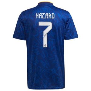 camiseta de futbol Real Madrid Eden Hazard 7 Segunda Equipación 2021 2022