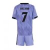 camiseta de futbol Real Madrid Eden Hazard 7 Segunda Equipación Niño Kit 2022-23