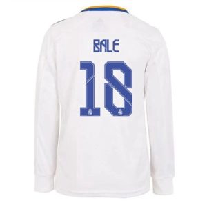 camiseta de futbol Real Madrid Gareth Bale 18 Primera Equipación 2021- Manga Larga