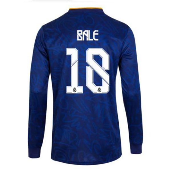 camiseta de futbol Real Madrid Gareth Bale 18 Segunda Equipación 2021 - Manga Larga