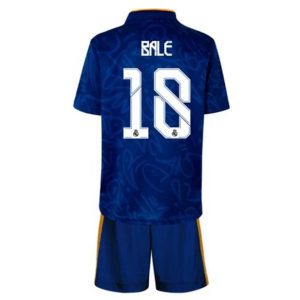 camiseta de futbol Real Madrid Gareth Bale 18 Segunda Equipación Niño Kit 2021