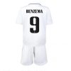 camiseta de futbol Real Madrid Karim Benzema 9 Primera Equipación Niño Kit 2022 2023