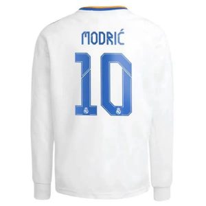 camiseta de futbol Real Madrid Luka Modrić 10 Primera Equipación 2021 2022 - Manga Larga