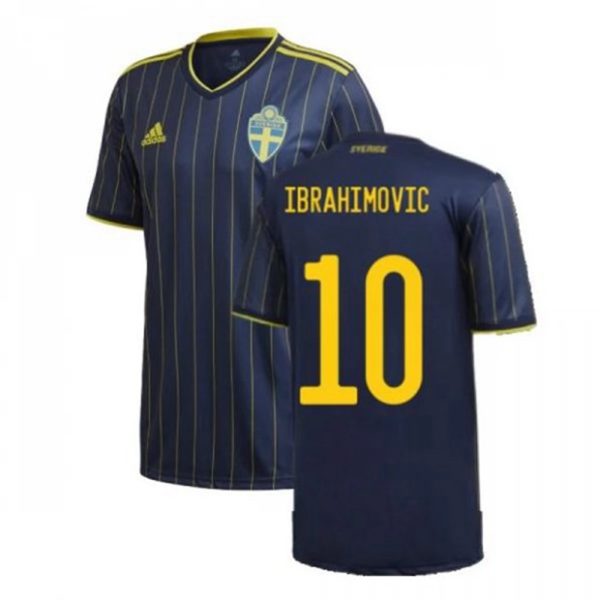 camiseta de futbol Suecia Zlatan Ibrahimović 10 Segunda Equipación 2021