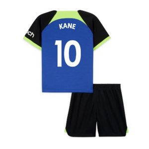 camiseta de futbol Tottenham Hotspur Harry Kane 10 Segunda Equipación Niño Kit 2022-23