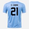 camiseta de futbol Uruguay Edinson Cavani 21 Primera Equipación 2022