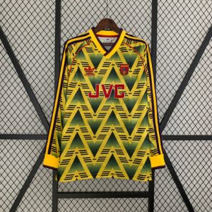 Manga larga Retro camiseta Visitante equipación Arsenal 1991-93